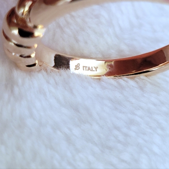 Bronzallure Rope Textured Front Rose🌹 Gold💛  Ring💍 - Picture 7 of 15